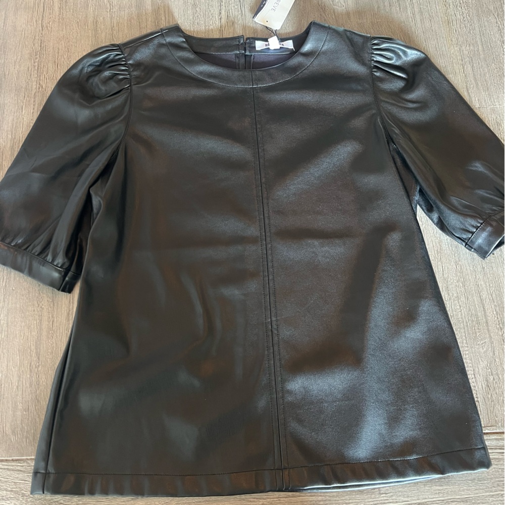 BB Dakota Faux It Up Leather Shirt